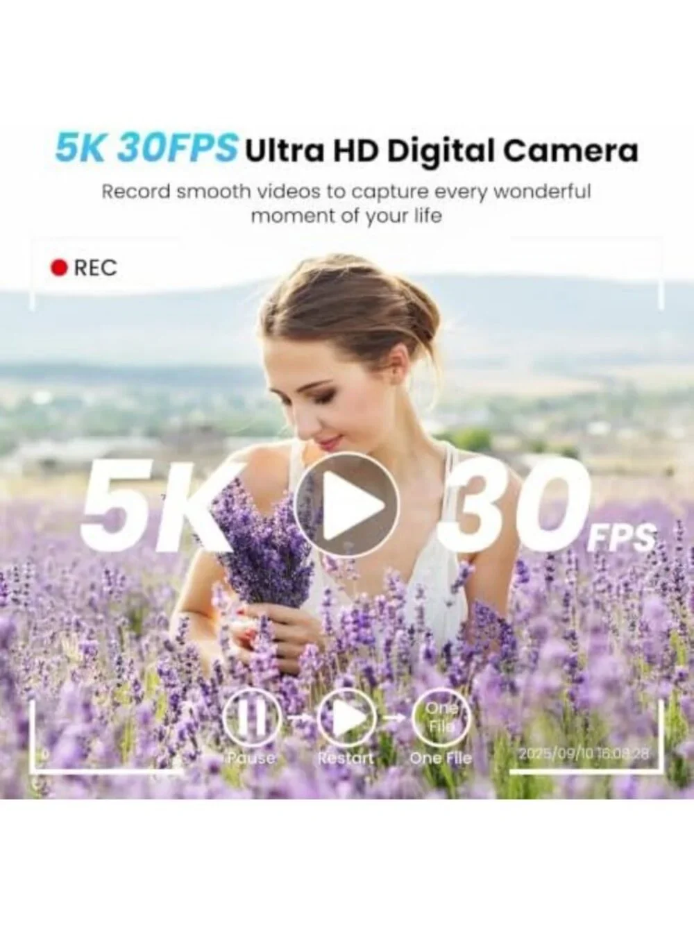 5K 80MP Dual Screen Digital Camera with 18X Zoom, Vlogging & Travel Ready, 64GB